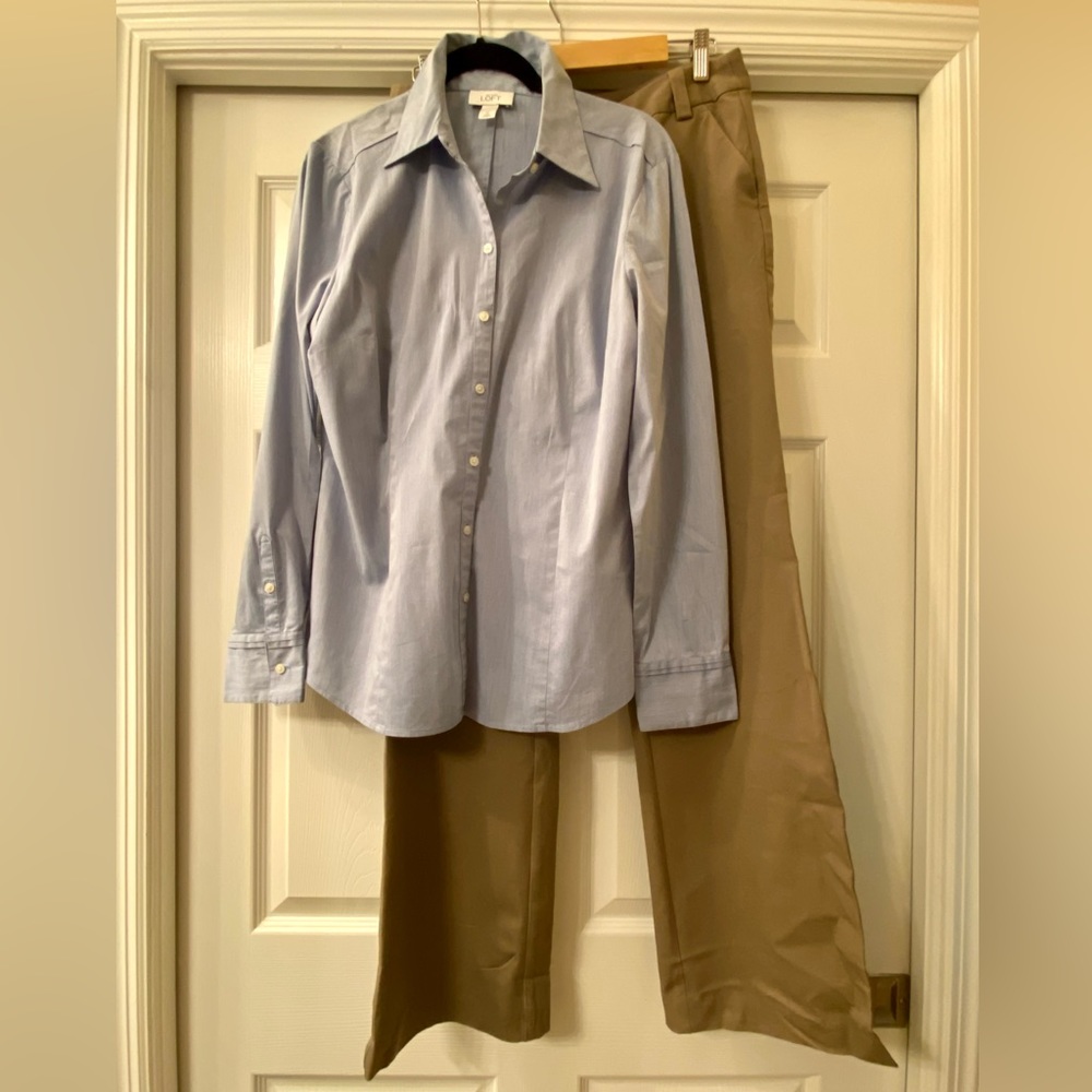 Cool in Light Blue by LOFT size 12, cotton polyester and spandex